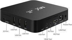 MX Pro 5G Smart 4K Ultra HD Media Player WiFi 6 Bt Remote Control 16GB USB Home