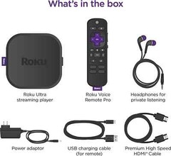 Roku Ultra 4K HDR Dolby Vision Streaming Device with Roku Voice Remote Pro
