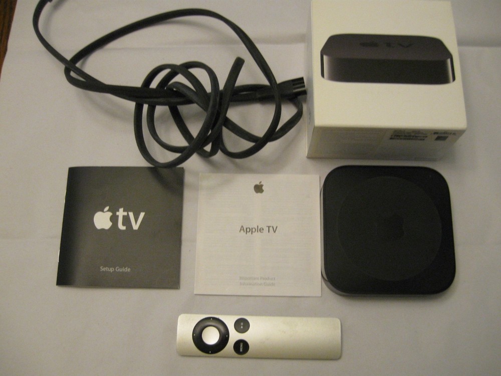 COMPLETE Apple TV (3rd Generation) A1469 A1427 (MD199LL/A) REMOTE CORD BOX INST