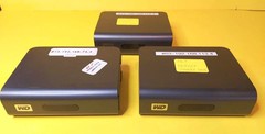 LOT OF 3 DEFECTIVE WESTERN DIGITAL WD TV LIVE PLUS HD MEDIA PLAYER WDBABX0000NBK