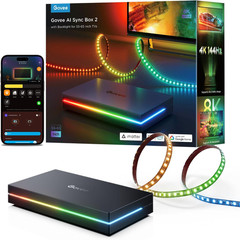 Govee HDMI 2.1 Sync Box 2, AI Sync Box with TV Backlight, Supports 8K@60Hz, 4K@
