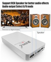 4K Ultra HD Media Player & HDD Enclosure, Play MP4 MKV Videos, Auto Playback, US