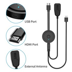 Darlyor 4K Wireless Hdmi Display Dongle Adapter 1080P Wifi Casting Movies Shows