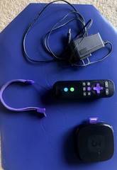 Roku 3 1080p HD Streaming Media Player, Remote & Power Cable EXCELLENT
