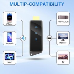 Wireless HDMI Display Dongle Adapter, Portable 2.4/5G Wireless Display Adapter