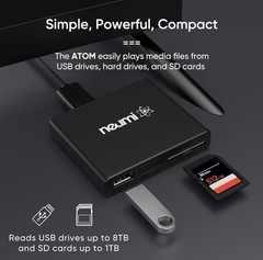 NEUMI Atom 1080P Full-HD Digital Media Player for USB Drives and SD Black