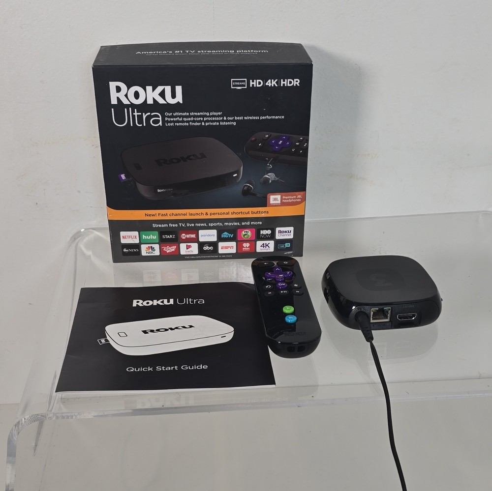 Roku Ultra 4670R HD 4K HDR Streaming Box, Remote, Lost Finder, Black