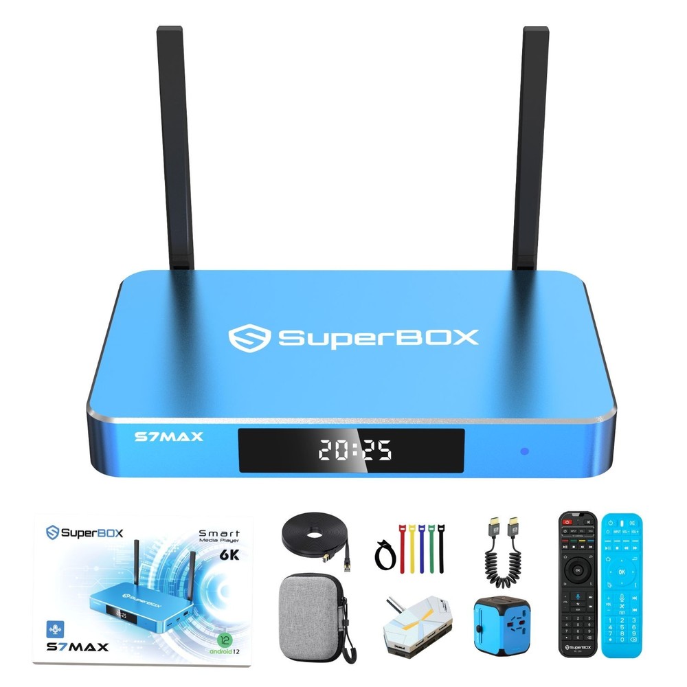 SuperBox S7 Max 6K Android TV Box Smart Media Player US Stock Fast Delivery