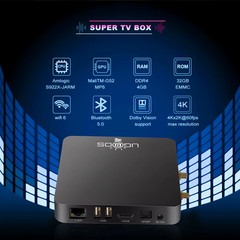 Original AM6B PLUS TV Box 4GB 32GB Amlogic S922X-J 2.2GHz Android 9.0 WiFi Blue