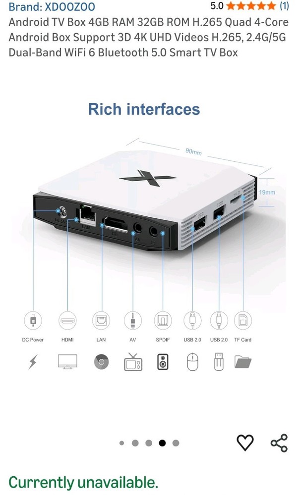 Android Streaming Box 4GB Ram 32GB ROM H.265 Quad 4 Core Android Support Box 3D