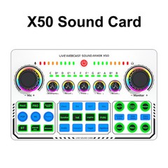 X50 Live Sound Card Bluetooth-Compatible Live Broadcast Audio Mixer Interface Pr