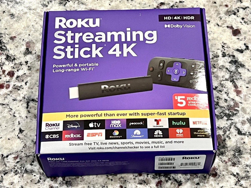 Roku Streaming Stick HD/4K/HDR Streaming 3820RW Long-range Wireless Voice