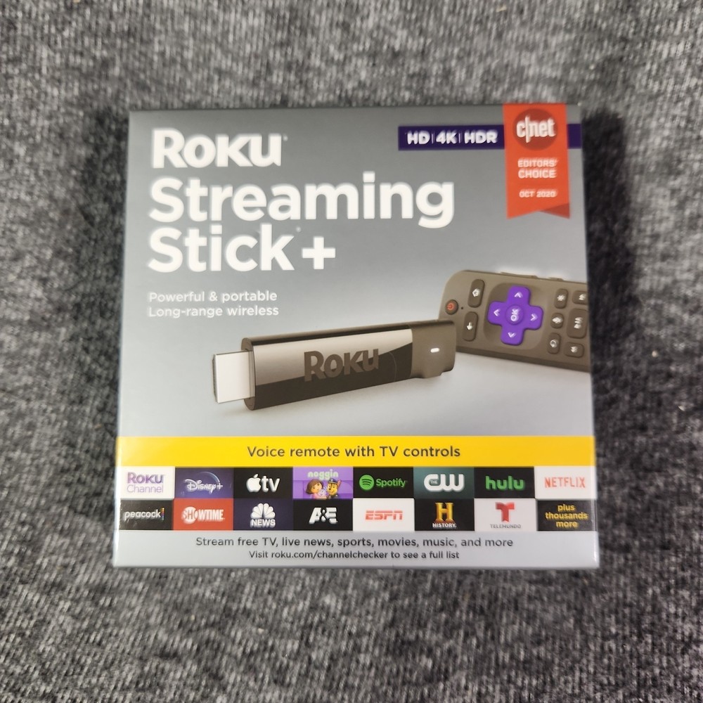 Roku Streaming Stick Plus 3810R – 4K Streaming Media Player with Voice Remote