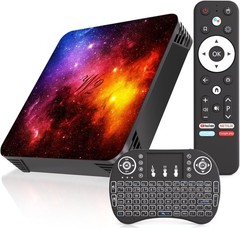 4GB RAM Android TV Box 14.0, 128GB ROM, 4K UHD, Dual-Band WiFi, Bluetooth, HDMI