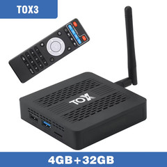 TOX3/TOX3 Lite TV Box Android 11 Amlogic S905X4 Set Top Box 2.4G/5G BT4.1 Suppor