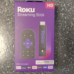 Roku Streaming Stick HD Voice Remote TV Controls AirPlay Home HDMI Wi-Fi Black