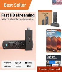 Portable Fire TV Stick HD – Alexa Remote, Live TV & Music Streaming Made Easy