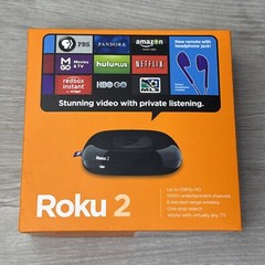 Roku 2 Media Streamer W/ Headphone Jack- Black (2720R) New & Factory Sealed