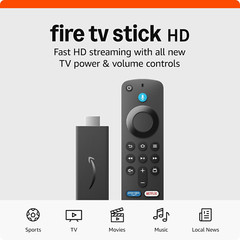 Fire TV Stick HD (Newest Model), Free and Live TV, Alexa Voice Remote, Smart …