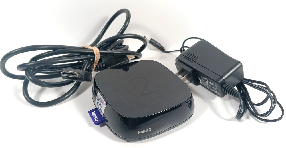 Roku 2 HD Model 4210X2 Streaming Media Player With Power Cord/hdmi NO REMOTE