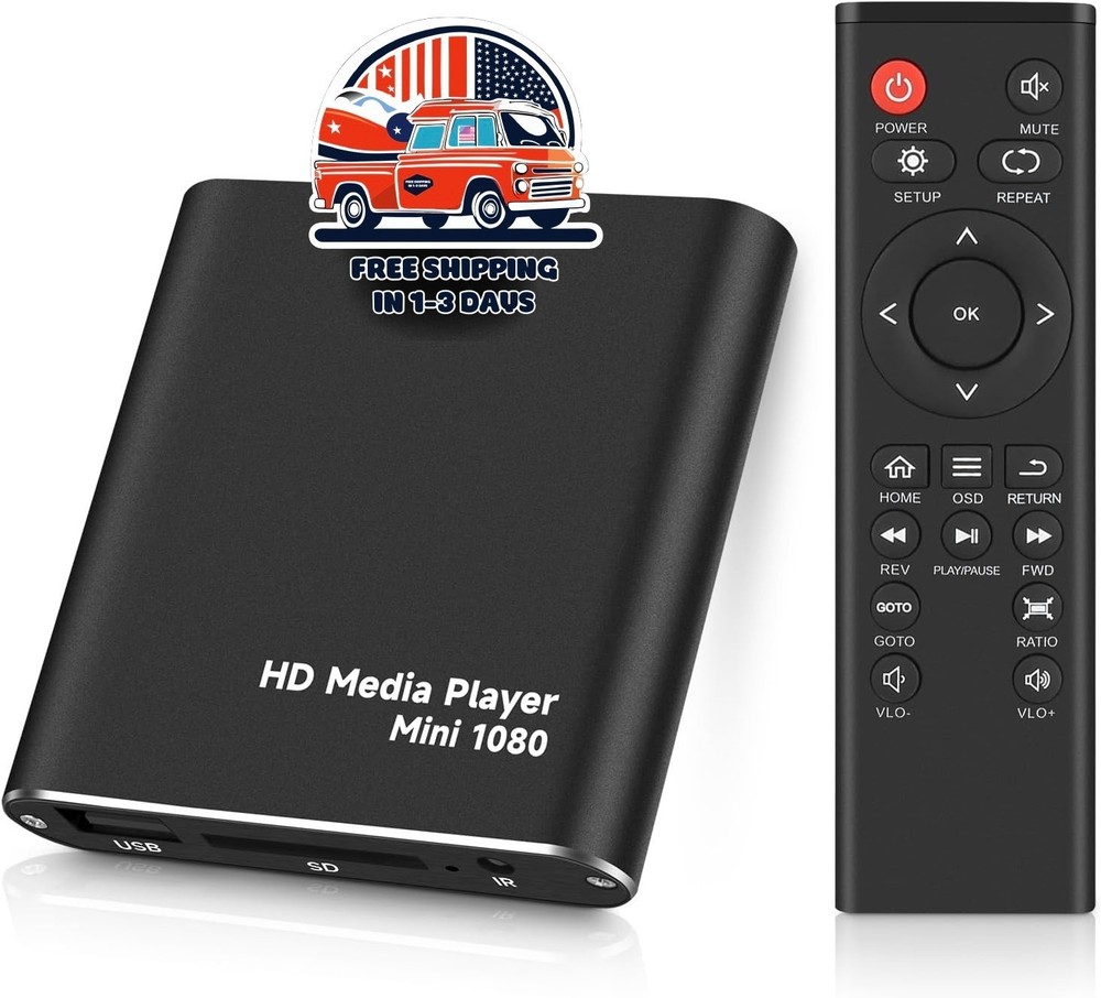 Reproductor De Medios Digitales 1080p Full HD HDMI Para Disco Duro USB SD NUEVO