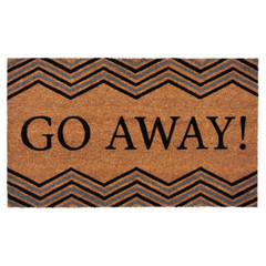 Go Away 18 In. X 30 In. Printed Coir Door Mat | (NEW) (FREE SHIPPING)