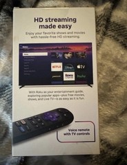 Roku Streaming Stick HD Media Player with Voice Remote – 2025 Model – New Sealed