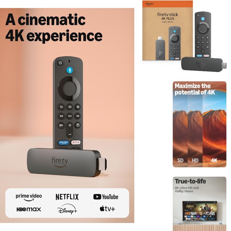 Amazon Fire TV Stick 4K (newest Model) with AI-powered Fire TV Search, Wi-Fi 6