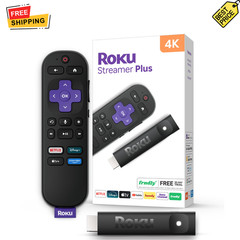 Roku Streamer Plus 4K HDR Streaming Device with Voice Remote