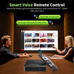 Android TV Box 4GB RAM 32GB ROM, 4K HDR Streaming, WiFi 6 & BT 5.0, Quad-Core