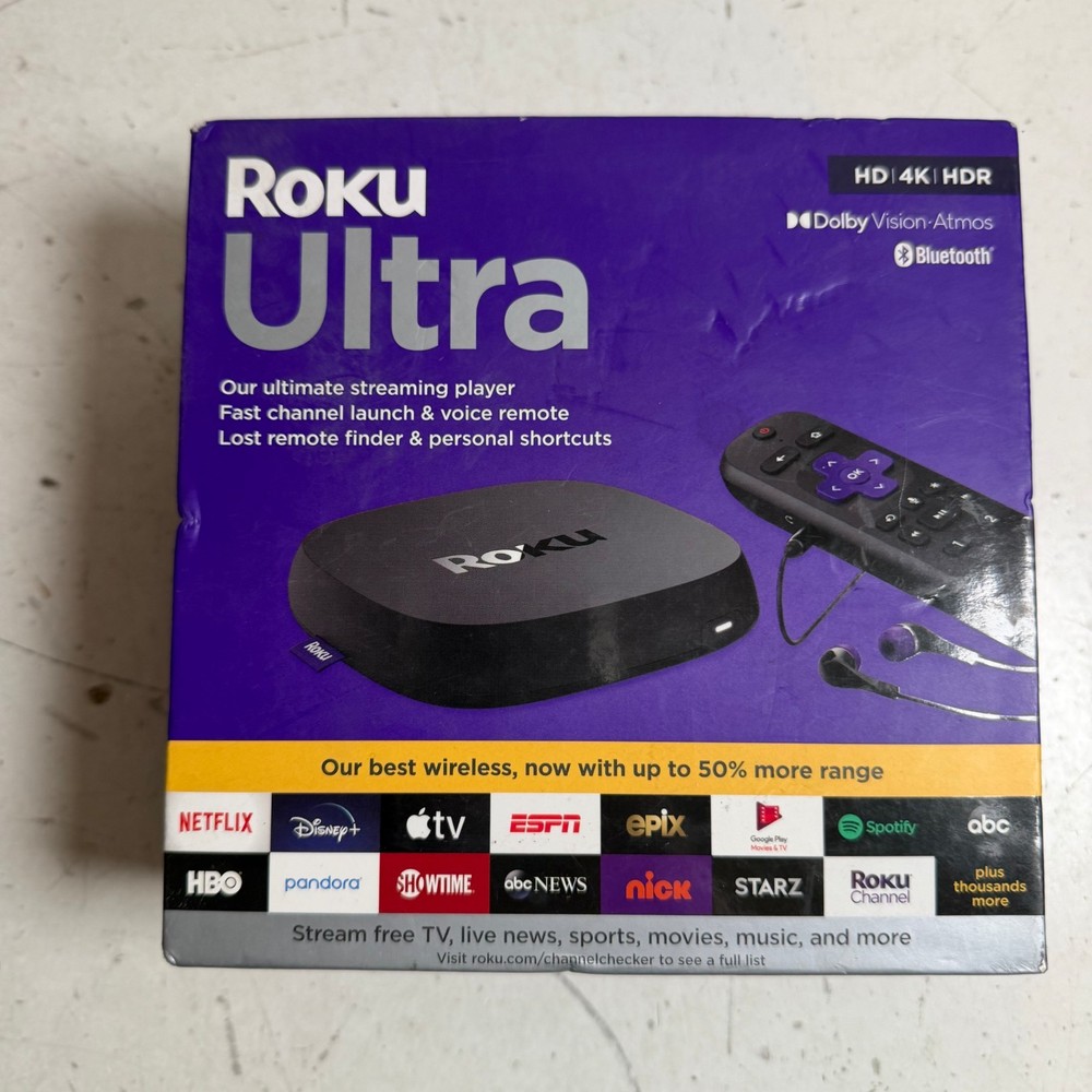 Roku Ultra 4800R Wireless Bluetooth HDMI Dual-Band Wi-Fi 4K HDR Streaming Player