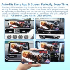 Wireless CarPlay Adapter with Wired DP Video Streaming, Watch Net-Flix YouTube