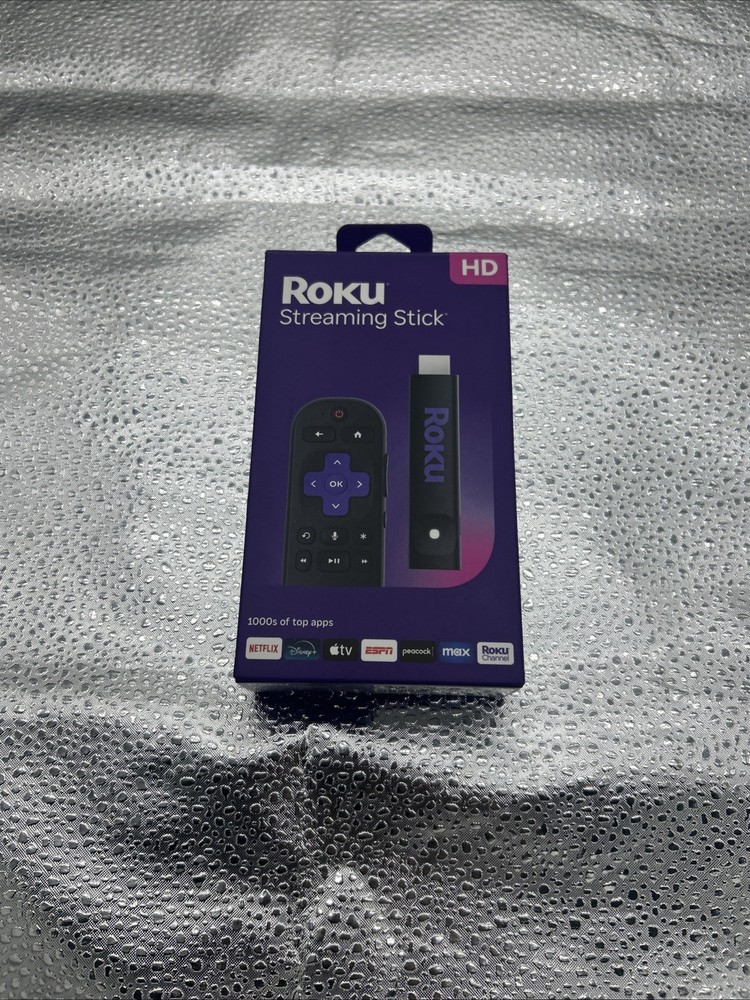 Roku Streaming Stick HD Media Player with Voice Remote – 2025 Model – New Sealed