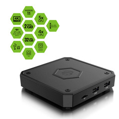 BuzzTV E5 Essentials 32GB 4K Android TV Box Dual-Band WiFi USB-C Media Player