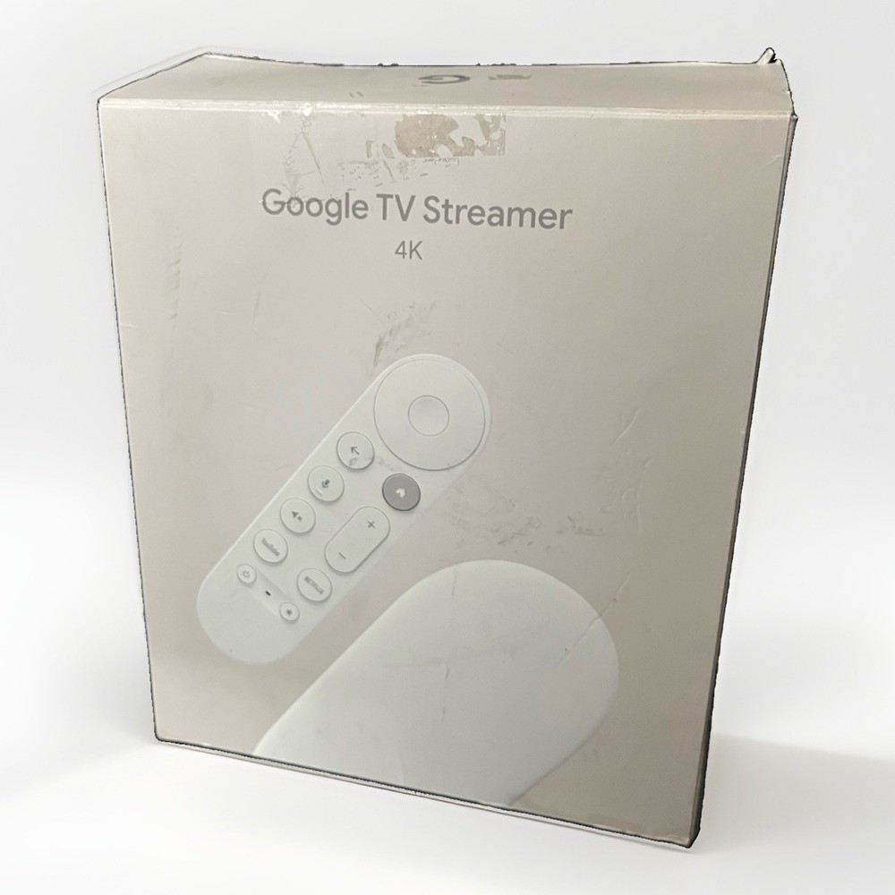 Google TV Streamer 4K 32GB HDR Voice Remote Porcelain New, Open Box