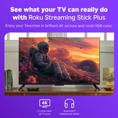 Roku – Streaming Stick Plus 2025 – 4K & HDR Streaming Device for TV with Voic…