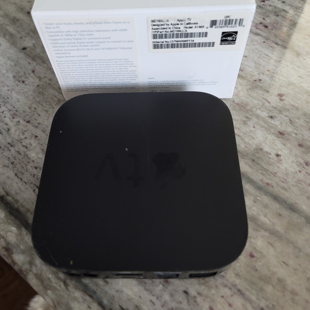 Used – Apple TV (A1469) – Good Condition Black (3rd Generation)