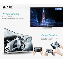 Portable Miracast Dongle Compatible For ios Android Screen 1080P G2 Wireless