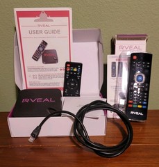 RVEAL Streaming Media Player Android 4.4 Wi-Fi HDMI 4K Black Remote Keyboard
