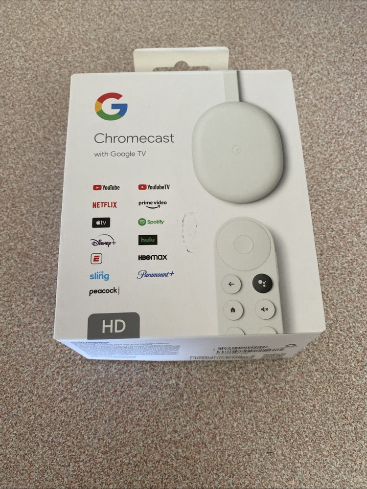 Google Chromecast with Google TV Media Streamer – Snow (GA03131-US)