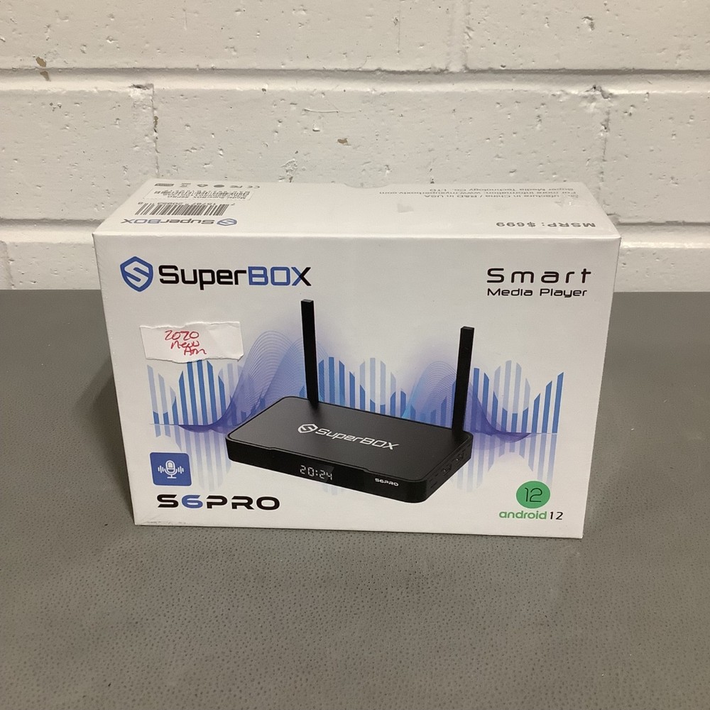 SuperBOX S6PRO Smart Media Player- 4GB+ 32GB, Android 12, Wi-Fi 6