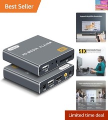4K Ultra HD Digital Media Player, TV MP4 Video Player, Mini Digital Signage H…