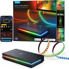 Govee HDMI 2.1 Sync Box 2, AI Sync Box with TV Backlight, Supports 8K@60Hz, 4K@1