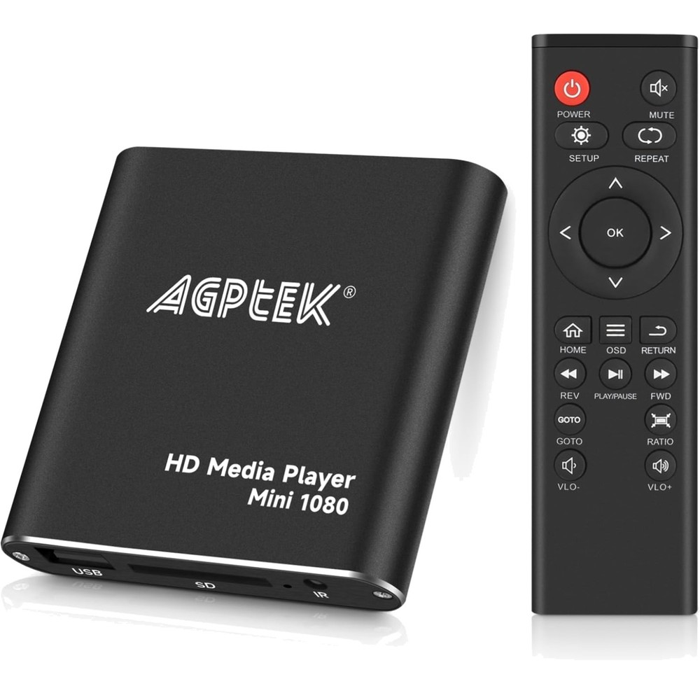 Ultra HDMI Digital Media Player – Full HD 1080p, USB Recording, Remote Included