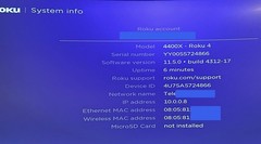 Roku 4 4400X HD & 4K UHD Streaming Media Player & power Supply