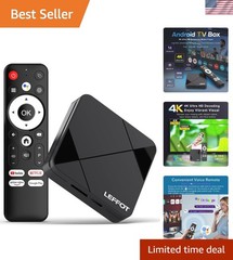Smart 4K Android Streaming Device – 16GB Storage, Dual Wifi 6 & BT 5.4 Remote