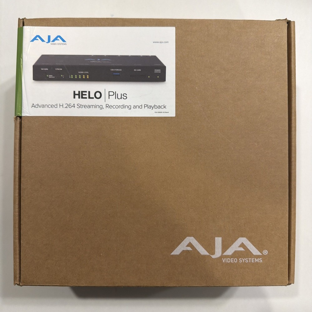 Brand New AJA HELO-PLUS H.264 Streamer Recorder 1080p60 SDI/HDMI Dual Stream