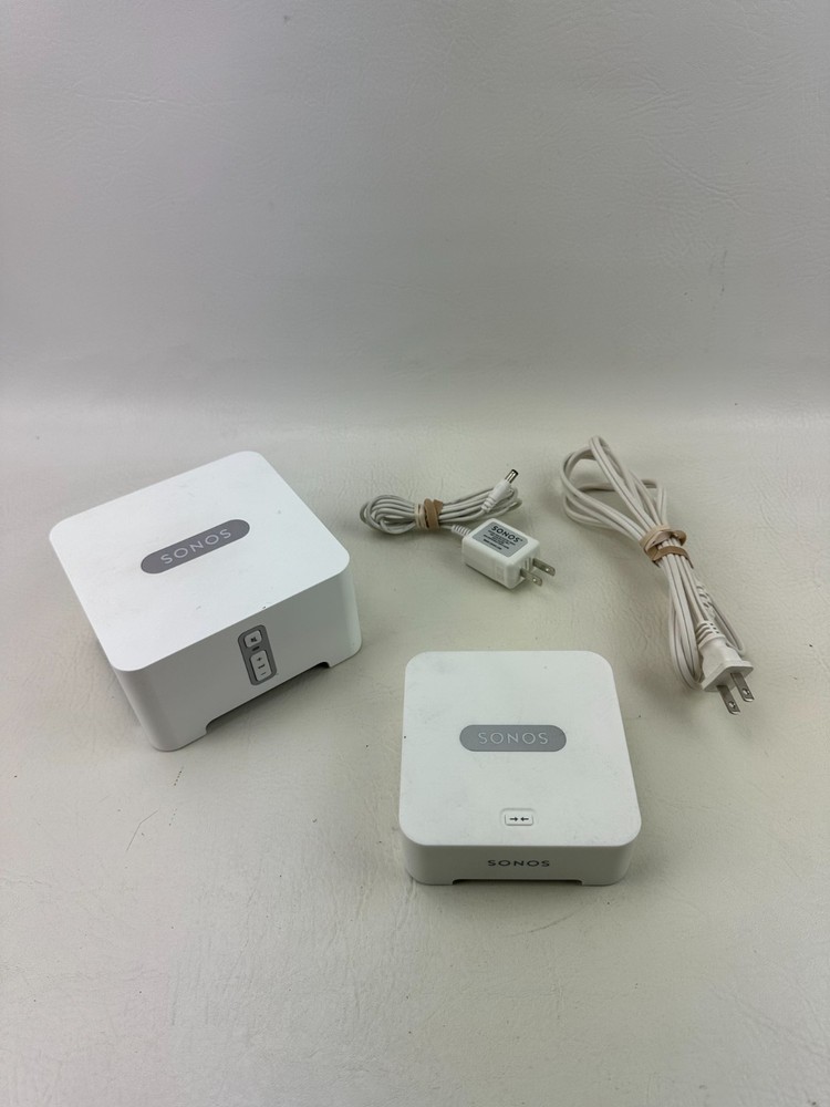 Sonos Connect 1st Gen White Wireless Home Audio Receiver And Bridge With Cords