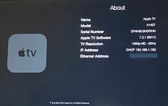 Apple TV (3rd Gen) 1080P or 720P video, Model A1427, MD199LL/A, Optical Audio