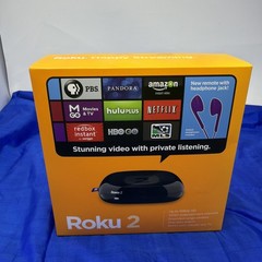 Roku 2 Media Streamer W/ Headphone Jack- Black (2720R) New & Factory Sealed